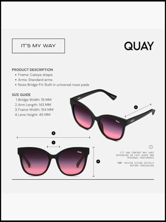 Oversized Cat Eye Sunglasses with Protective Case and Cleaning Cloth Bundle main image 6